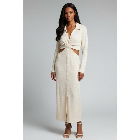 emory park Dresses & Skirts - Emory Park Womens Ivory Long Sleefv Long Dress